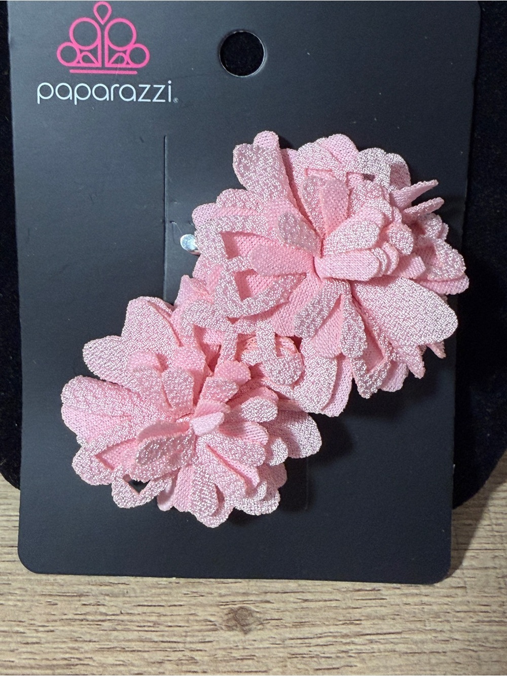 paparazzi Light Pink Layered Flower Hair Clips